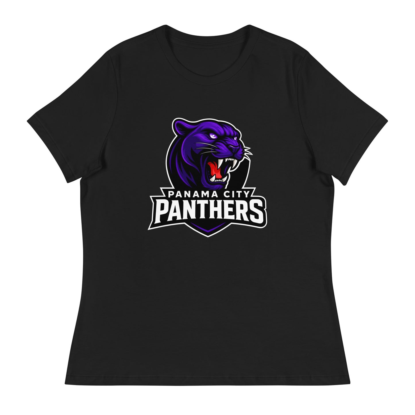 Performance | Women's Relaxed T Shirt | Panama City Panthers | Mascot Logo