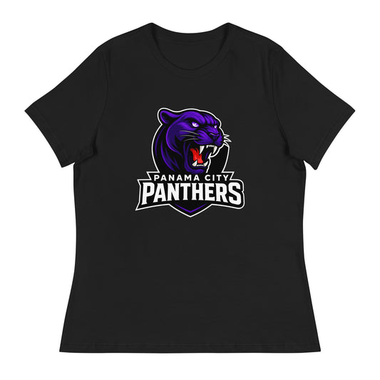 Performance | Women's Relaxed T Shirt | Panama City Panthers | Mascot Logo