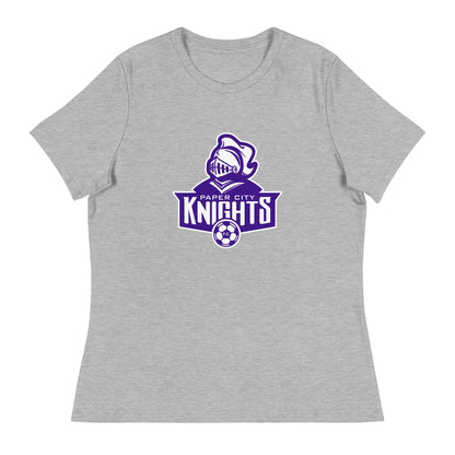 Performance | Women's Relaxed T Shirt | Paper City Futbol Club | Emblem Logo