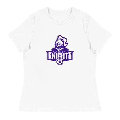 Performance | Women's Relaxed T Shirt | Paper City Futbol Club | Emblem Logo