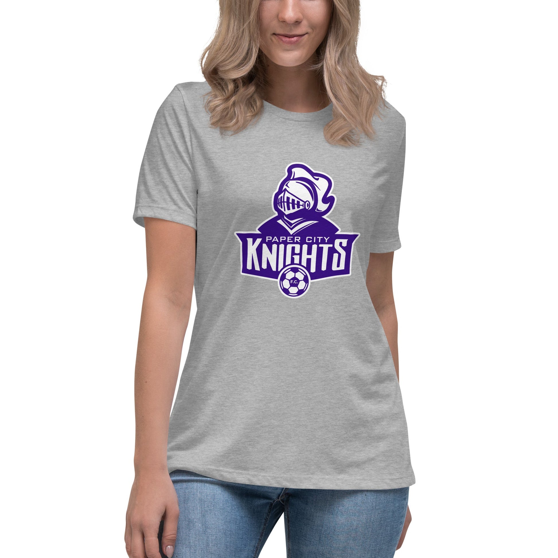 Performance | Women's Relaxed T Shirt | Paper City Futbol Club | Emblem Logo