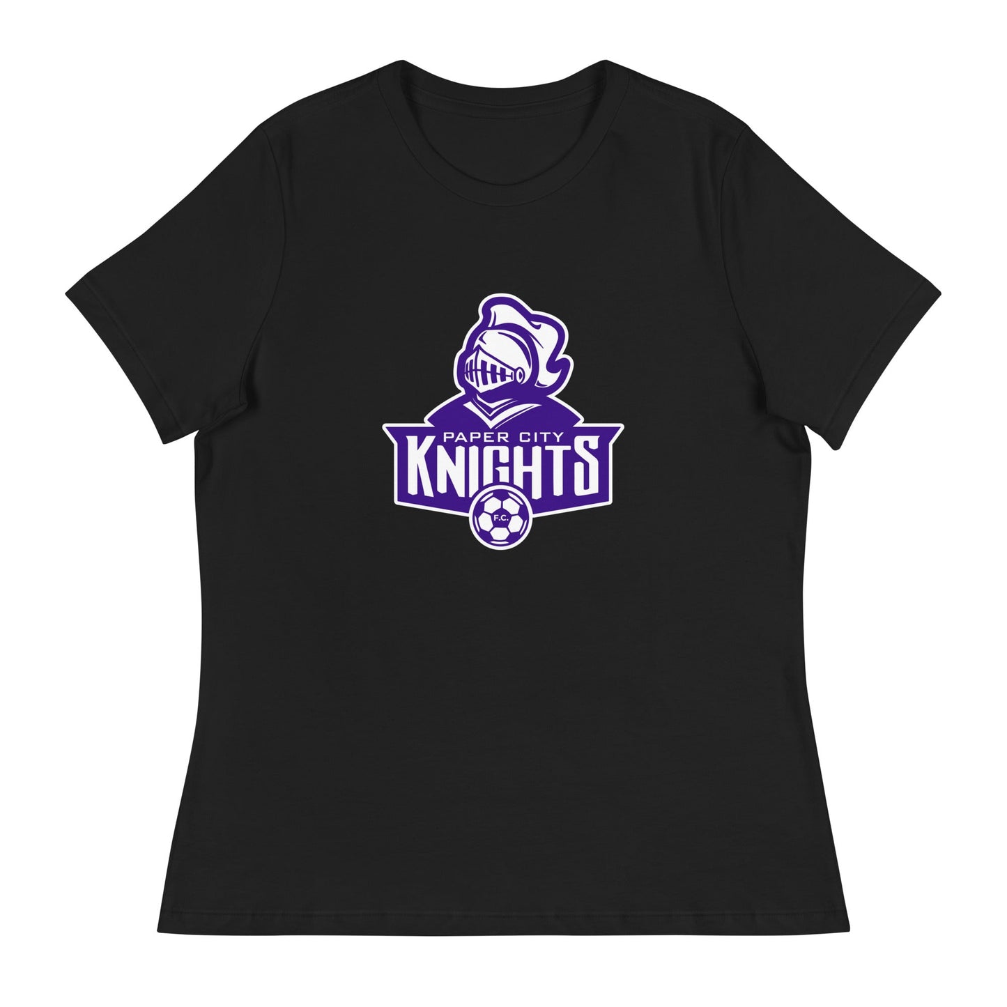 Performance | Women's Relaxed T Shirt | Paper City Futbol Club | Emblem Logo