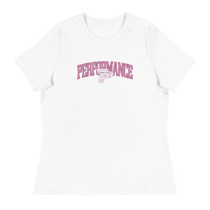 Performance | Women's Relaxed T Shirt | Performance Baseball | Varsity Mark Logo