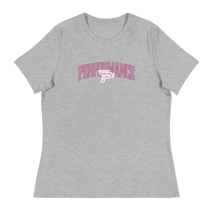 Performance | Women's Relaxed T Shirt | Performance Baseball | Varsity Mark Logo