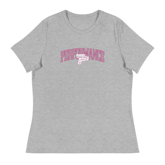 Performance | Women's Relaxed T Shirt | Performance Baseball | Varsity Mark Logo