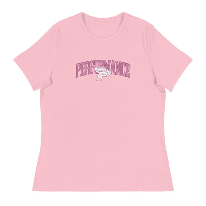 Performance | Women's Relaxed T Shirt | Performance Baseball | Varsity Mark Logo