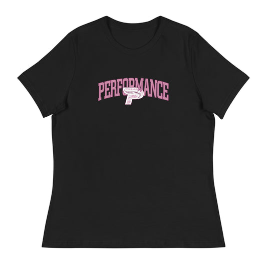 Performance | Women's Relaxed T Shirt | Performance Baseball | Varsity Mark Logo
