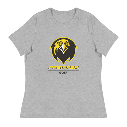 Performance | Women's Relaxed T Shirt | Pfeiffer University Golf | Falcon Logo