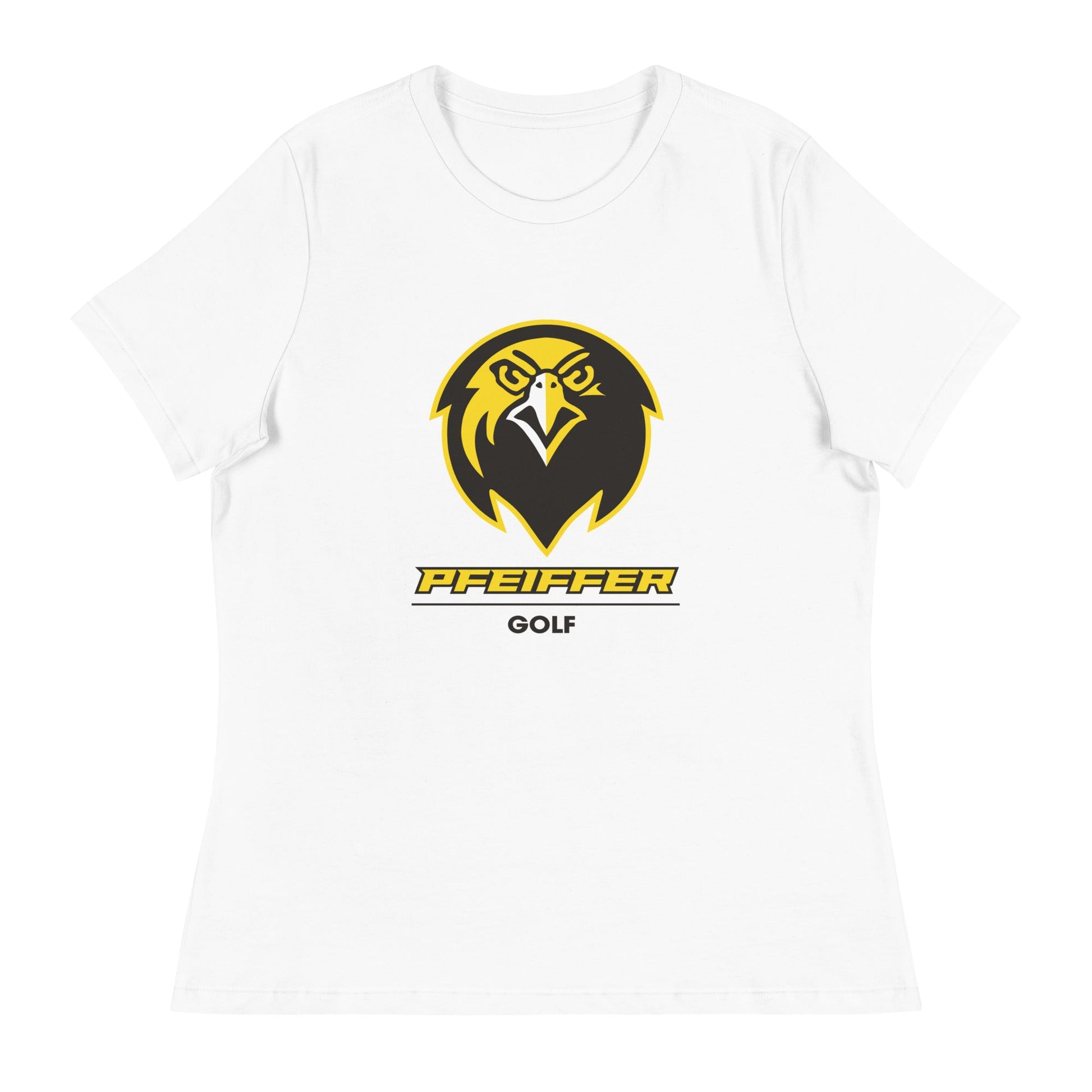 Performance | Women's Relaxed T Shirt | Pfeiffer University Golf | Falcon Logo