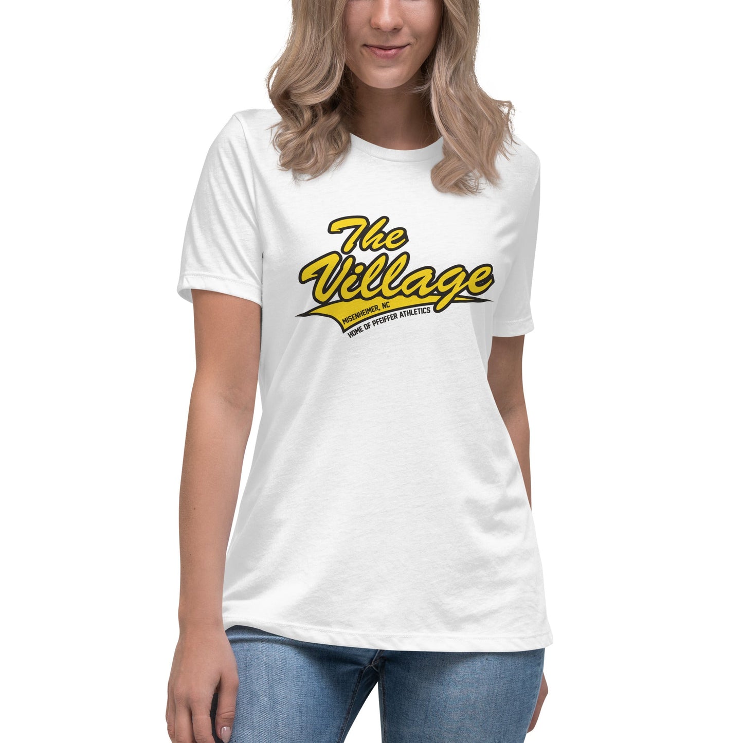 Performance | Women's Relaxed T Shirt | Pfeiffer University Golf | Village Logo