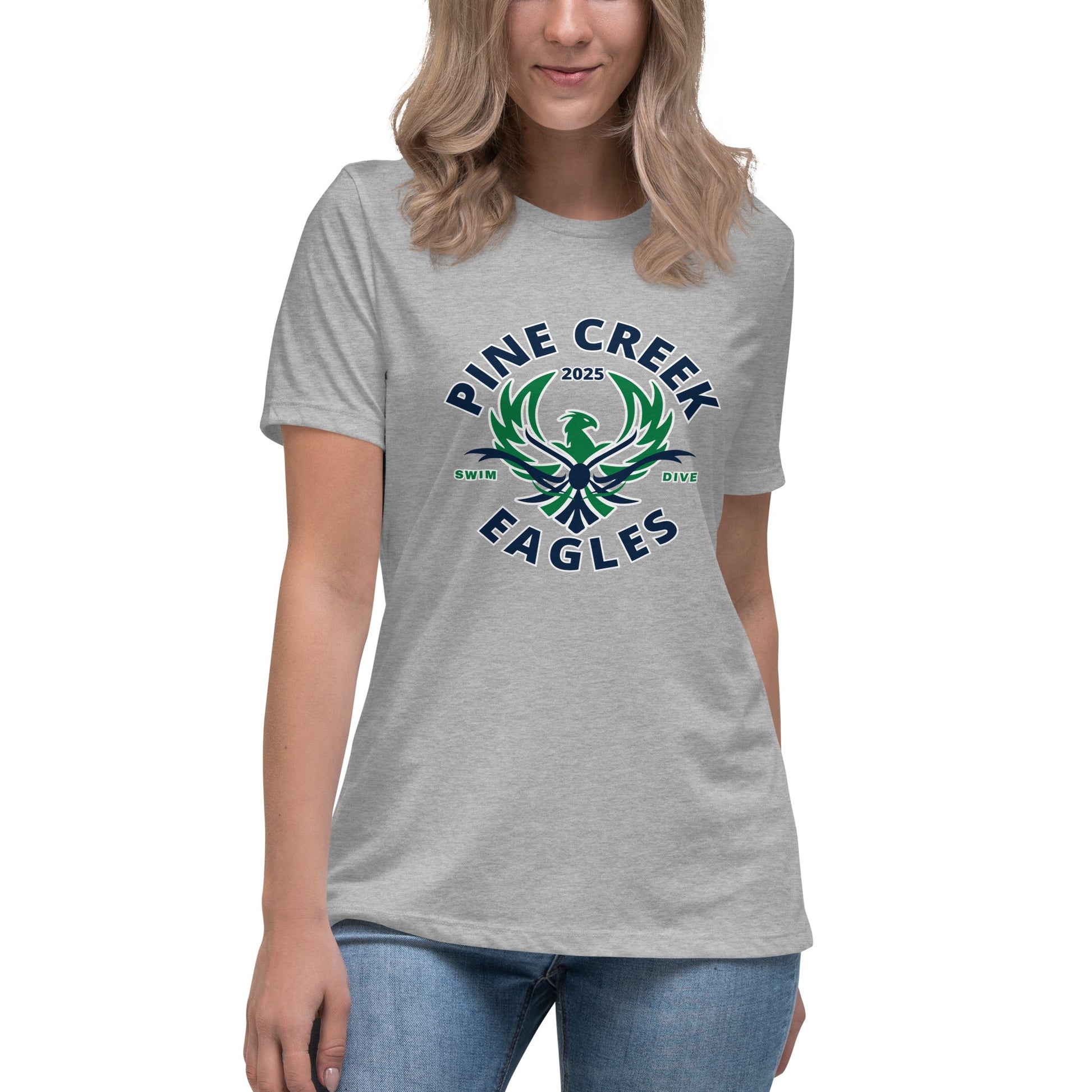 Performance | Women's Relaxed T Shirt | PINE CREEK SWIM & DIVE | Swim & Dive Logo