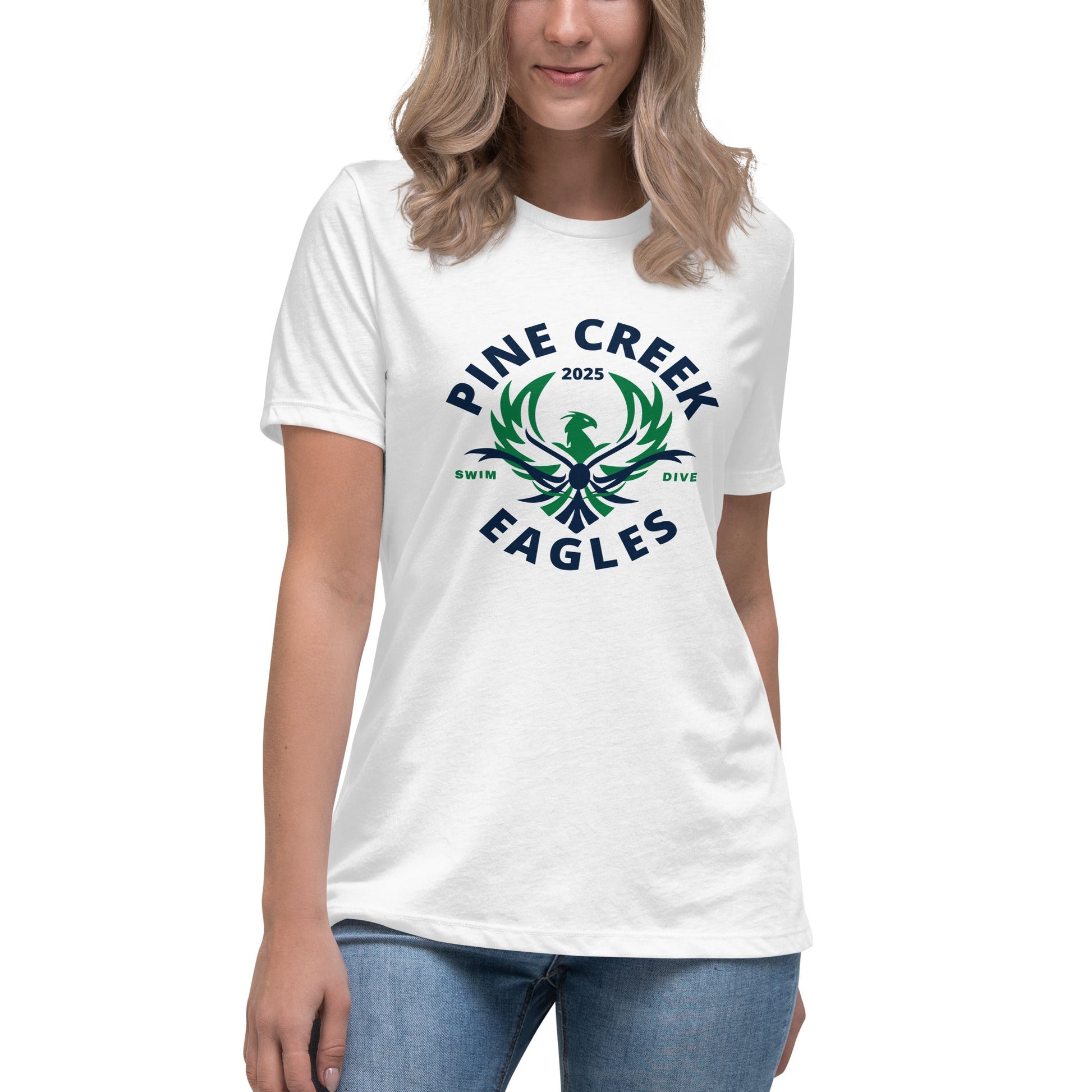 Performance | Women's Relaxed T Shirt | PINE CREEK SWIM & DIVE | Swim & Dive Logo