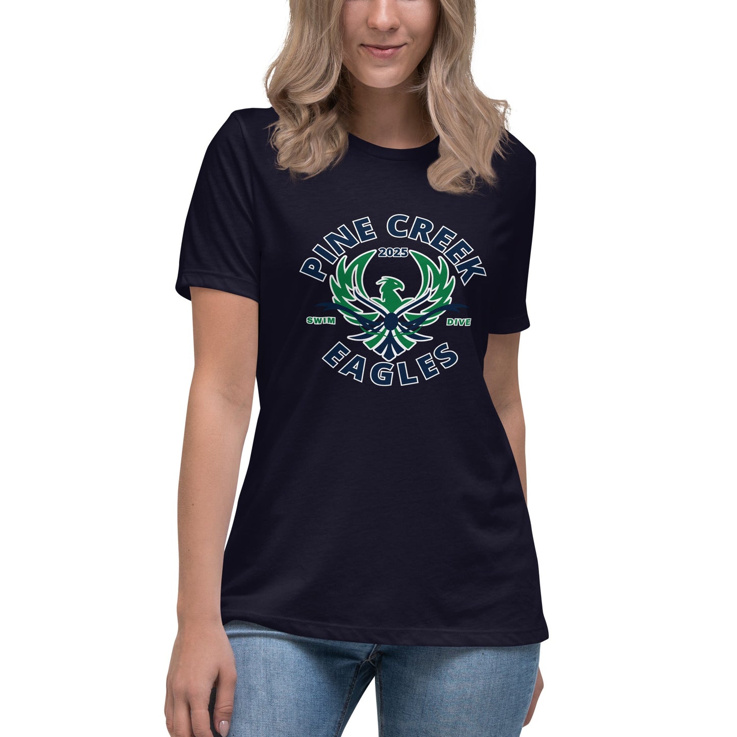 Performance | Women's Relaxed T Shirt | PINE CREEK SWIM & DIVE | Swim & Dive Logo