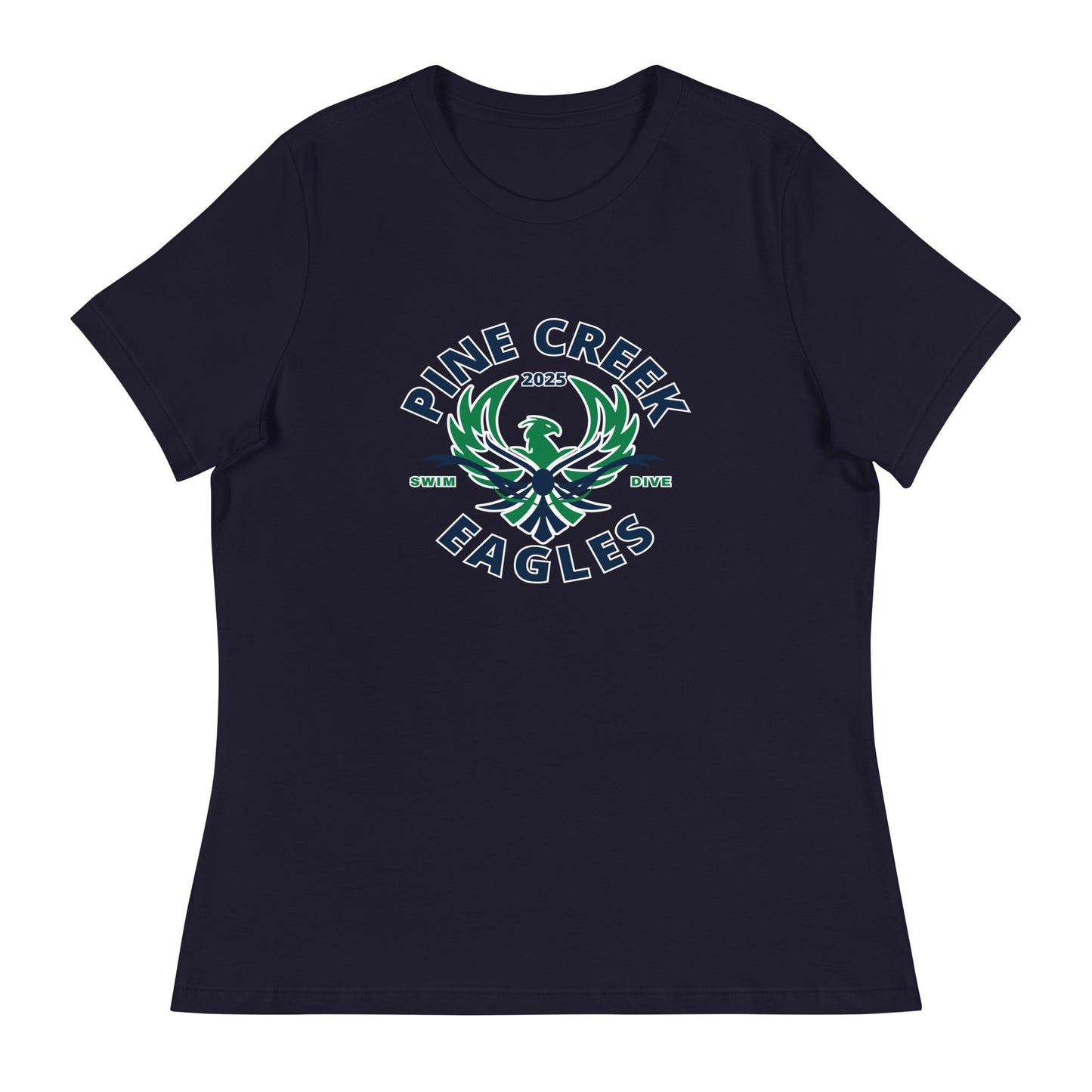 Performance | Women's Relaxed T Shirt | PINE CREEK SWIM & DIVE | Swim & Dive Logo