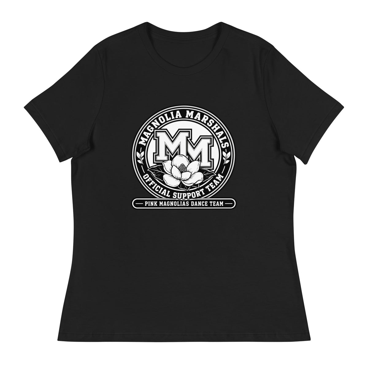 Performance | Women's Relaxed T Shirt | Pink Magnolias Dance | Emblem Logo