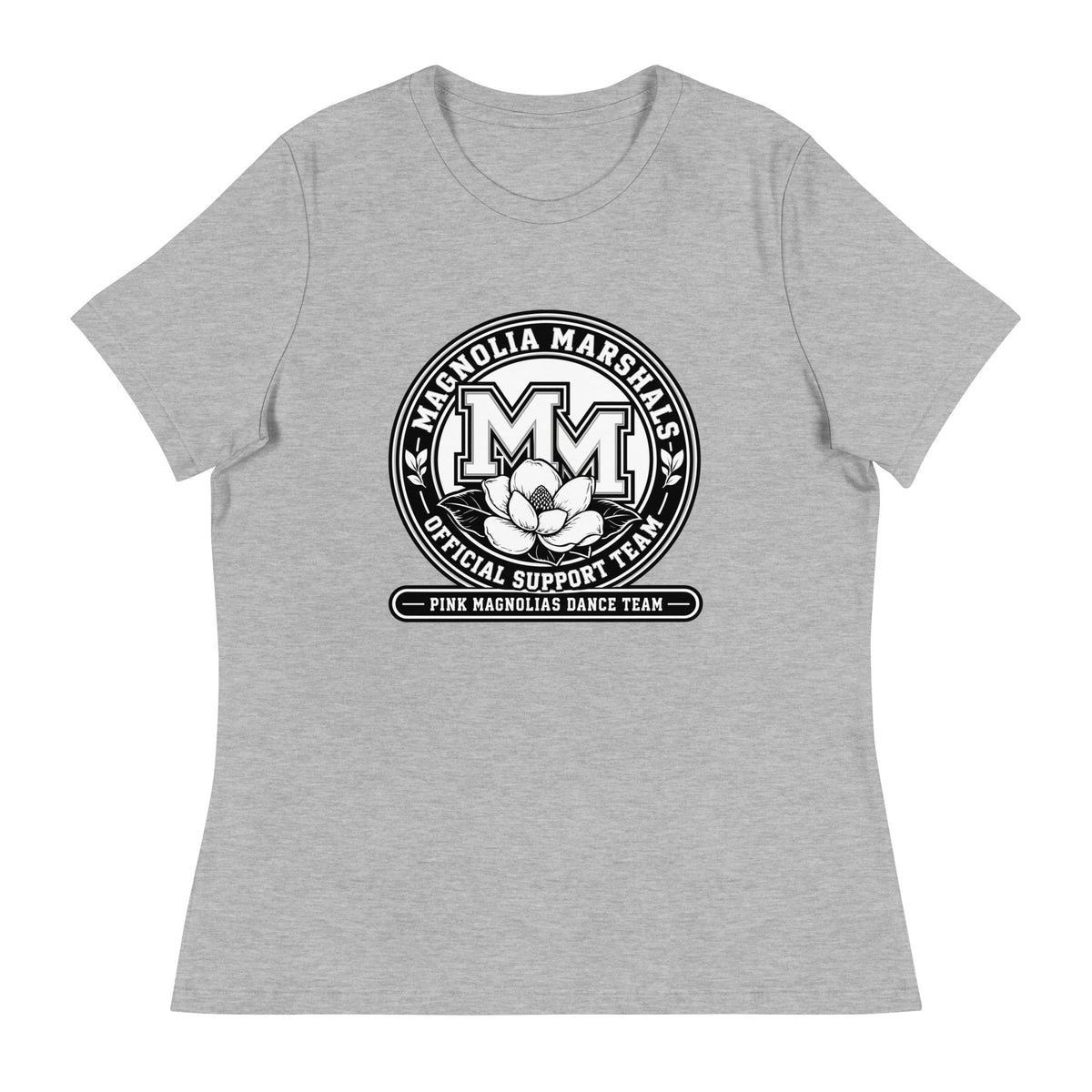 Performance | Women's Relaxed T Shirt | Pink Magnolias Dance | Emblem Logo