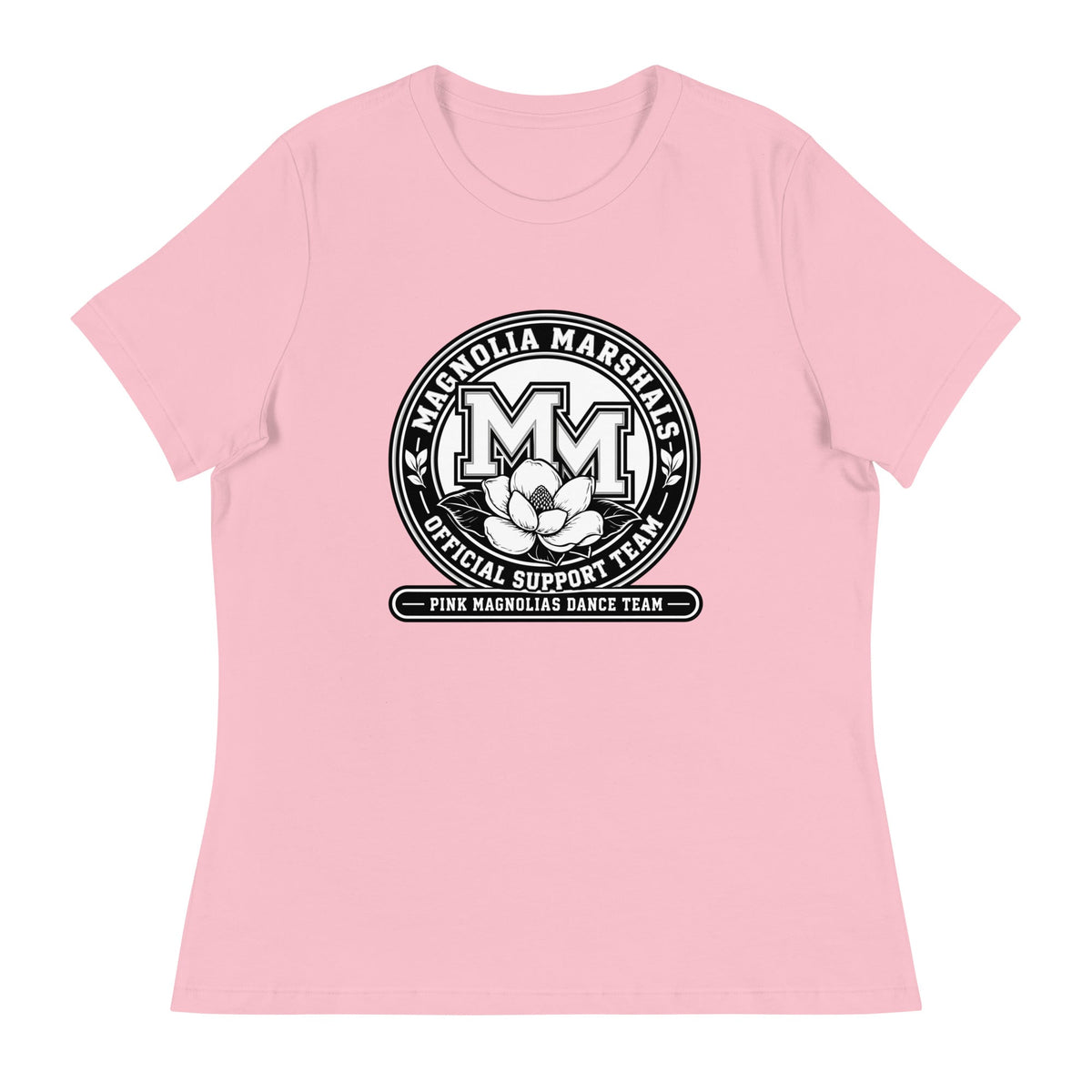 Performance | Women's Relaxed T Shirt | Pink Magnolias Dance | Emblem Logo