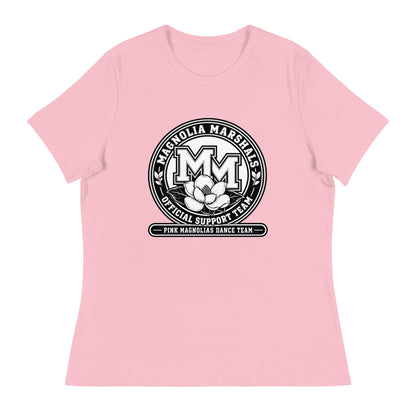 Performance | Women's Relaxed T Shirt | Pink Magnolias Dance | Emblem Logo