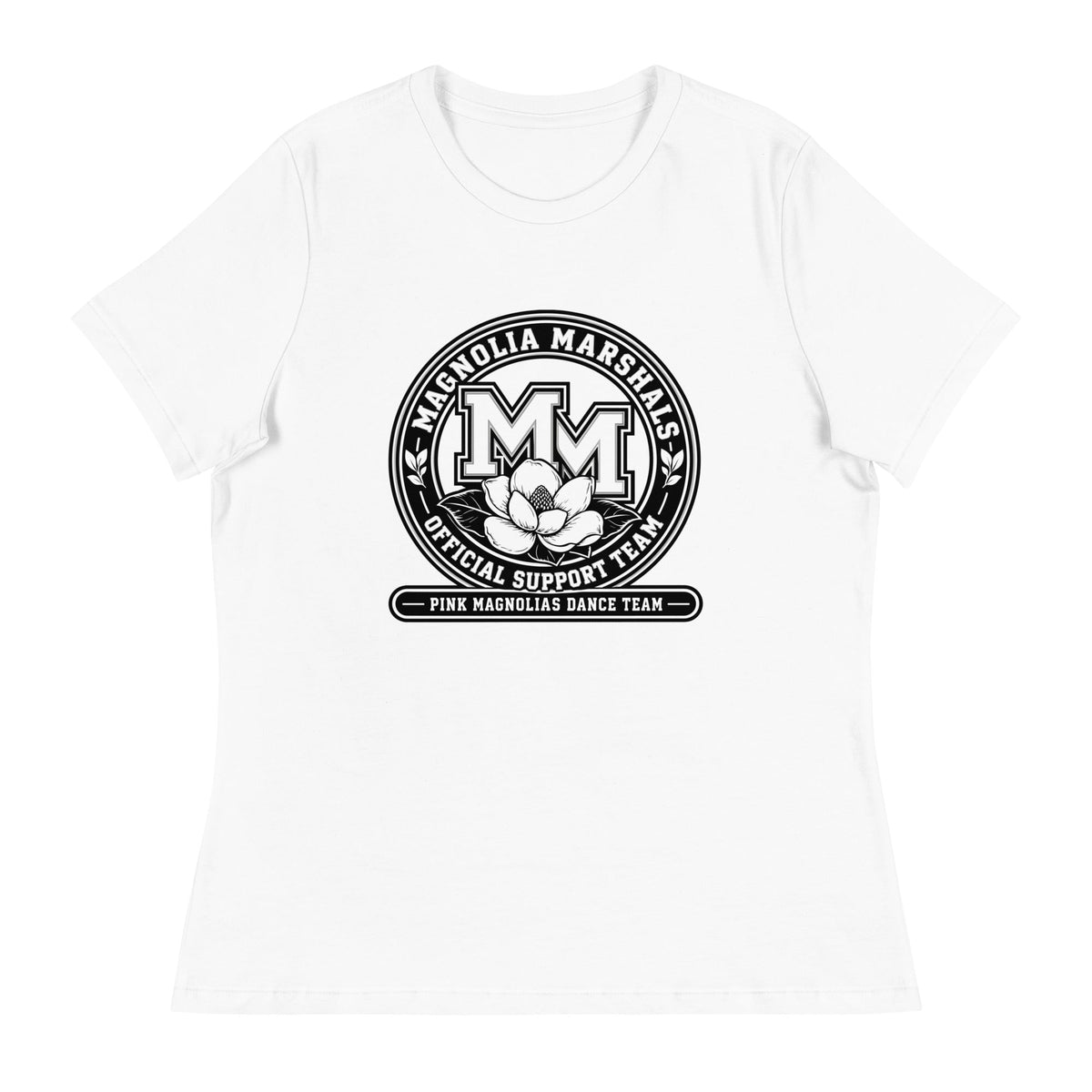 Performance | Women's Relaxed T Shirt | Pink Magnolias Dance | Emblem Logo