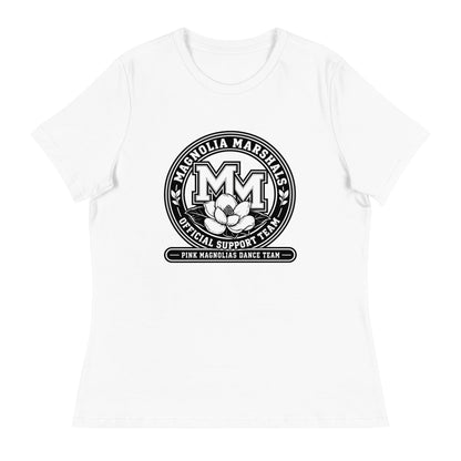 Performance | Women's Relaxed T Shirt | Pink Magnolias Dance | Emblem Logo