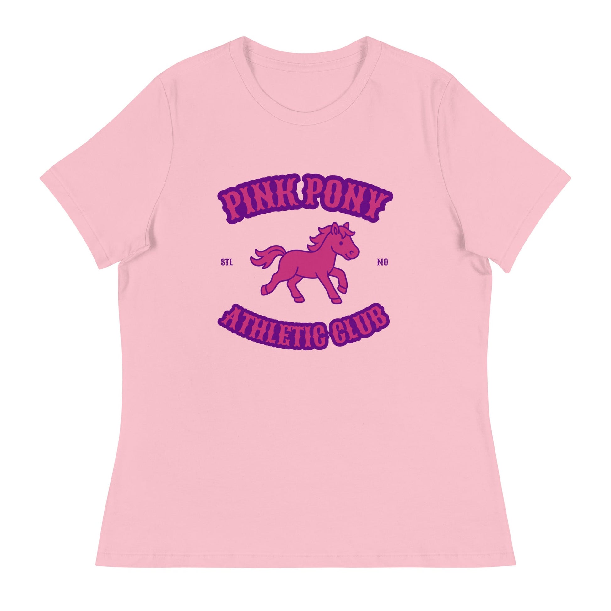 Performance | Women's Relaxed T Shirt | Pink Pony Athletic Club | Crest Logo