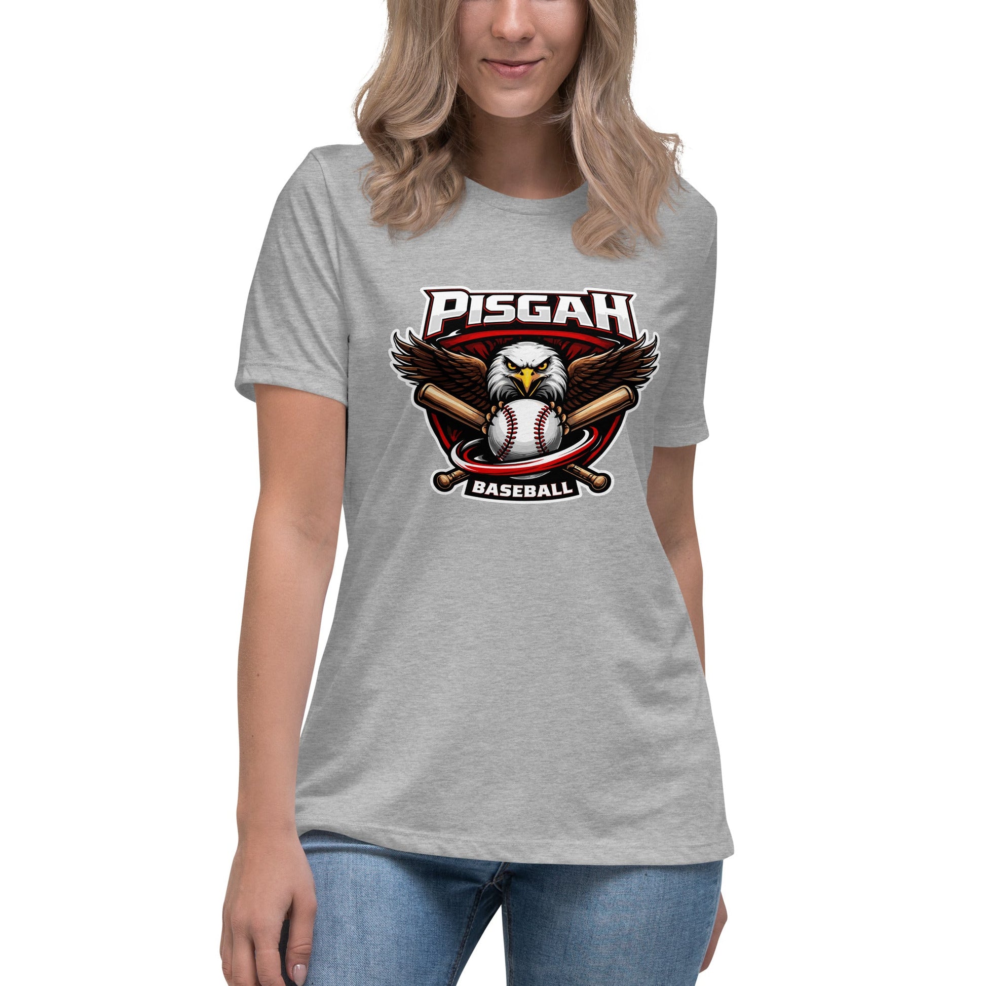 Performance | Women's Relaxed T Shirt | Pisgah Rec League | Eagle Baseball Logo