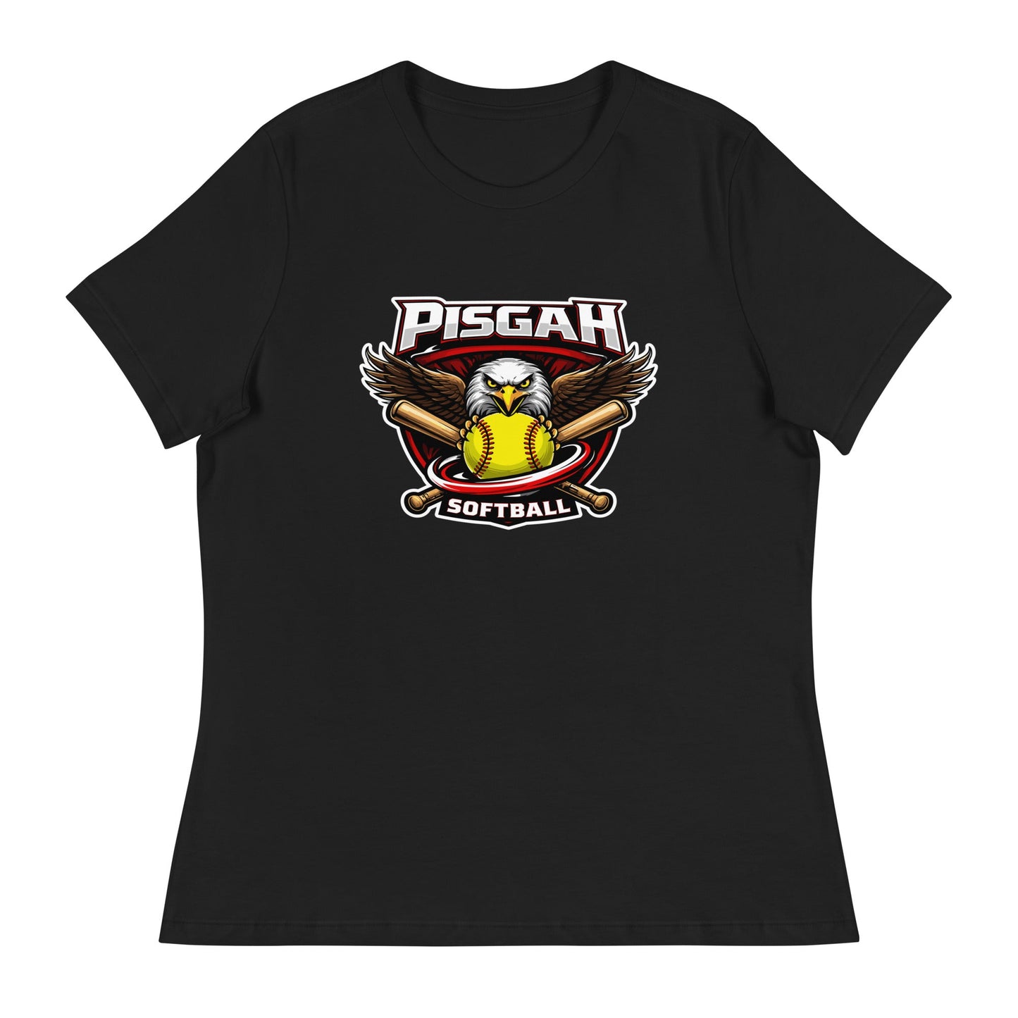 Performance | Women's Relaxed T Shirt | Pisgah Rec League | Eagle Softball Logo