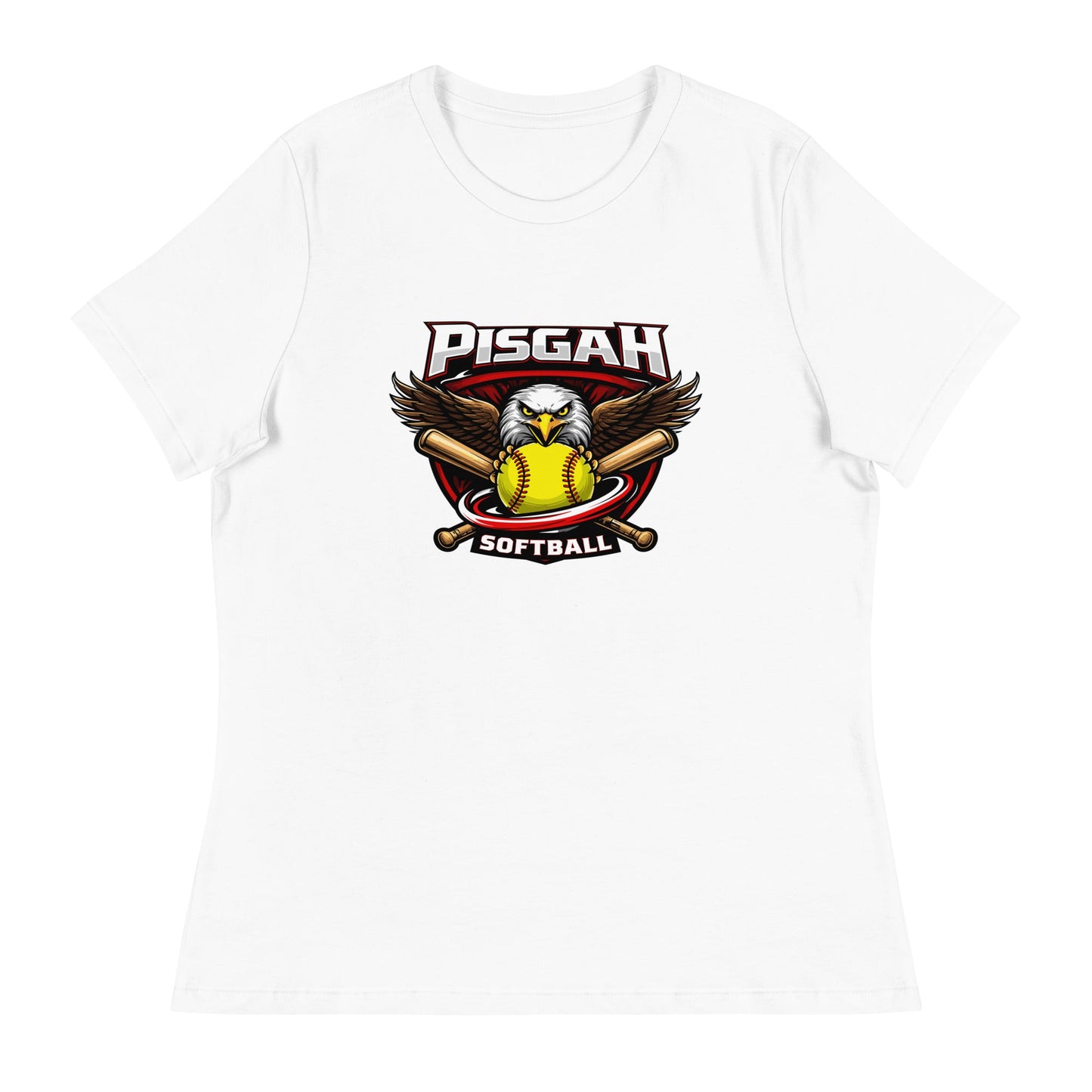 Performance | Women's Relaxed T Shirt | Pisgah Rec League | Eagle Softball Logo