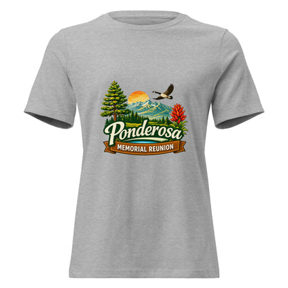 Performance | Women's Relaxed T Shirt | Ponderosa Reunion | Painted Mountain Crest Logo