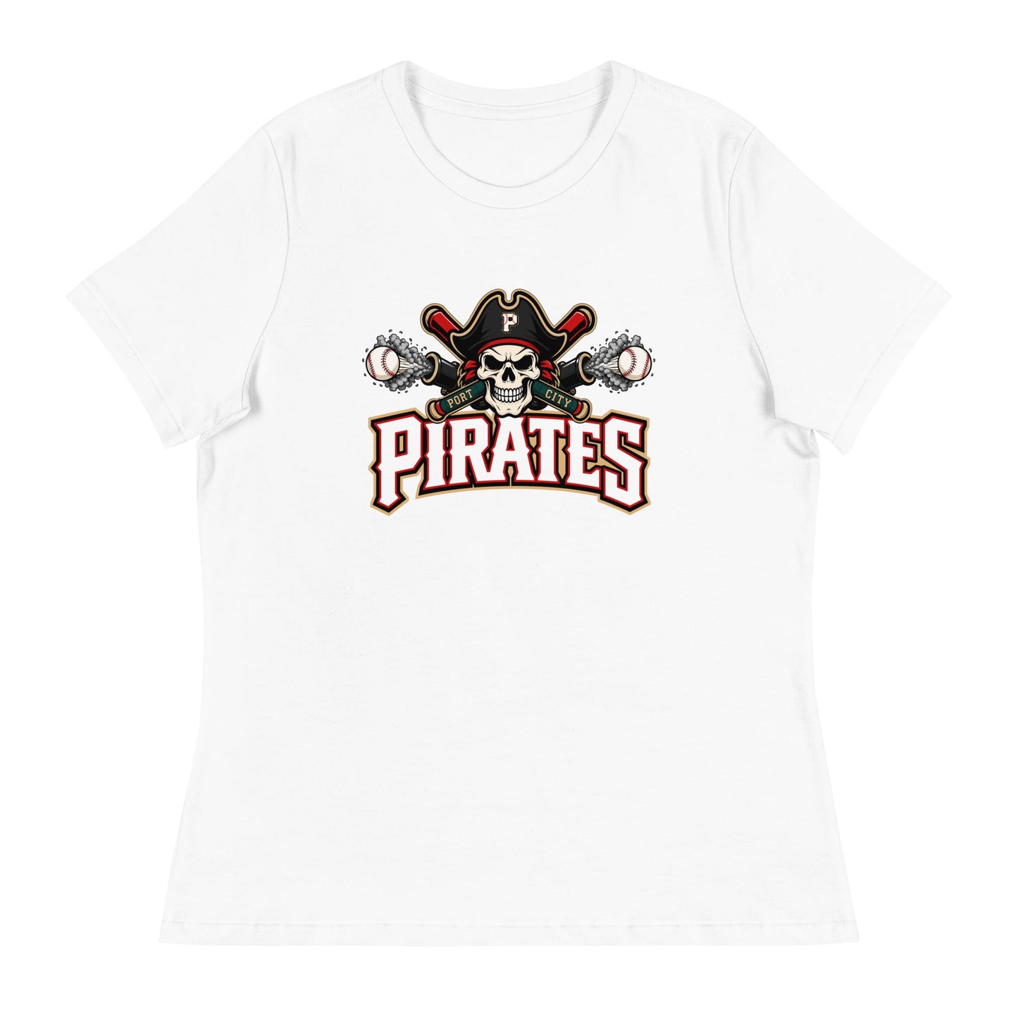 Performance | Women's Relaxed T Shirt | Port City Pirates | Cannonball Portside Logo