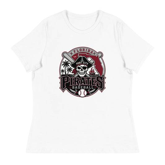Performance | Women's Relaxed T Shirt | Port City Pirates | Emblem Logo