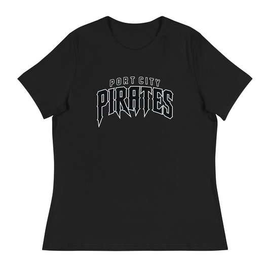 Performance | Women's Relaxed T Shirt | Port City Pirates | Script Logo