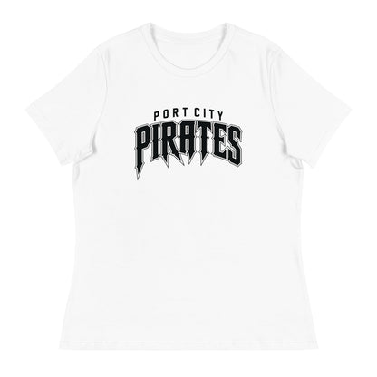 Performance | Women's Relaxed T Shirt | Port City Pirates | Script Logo