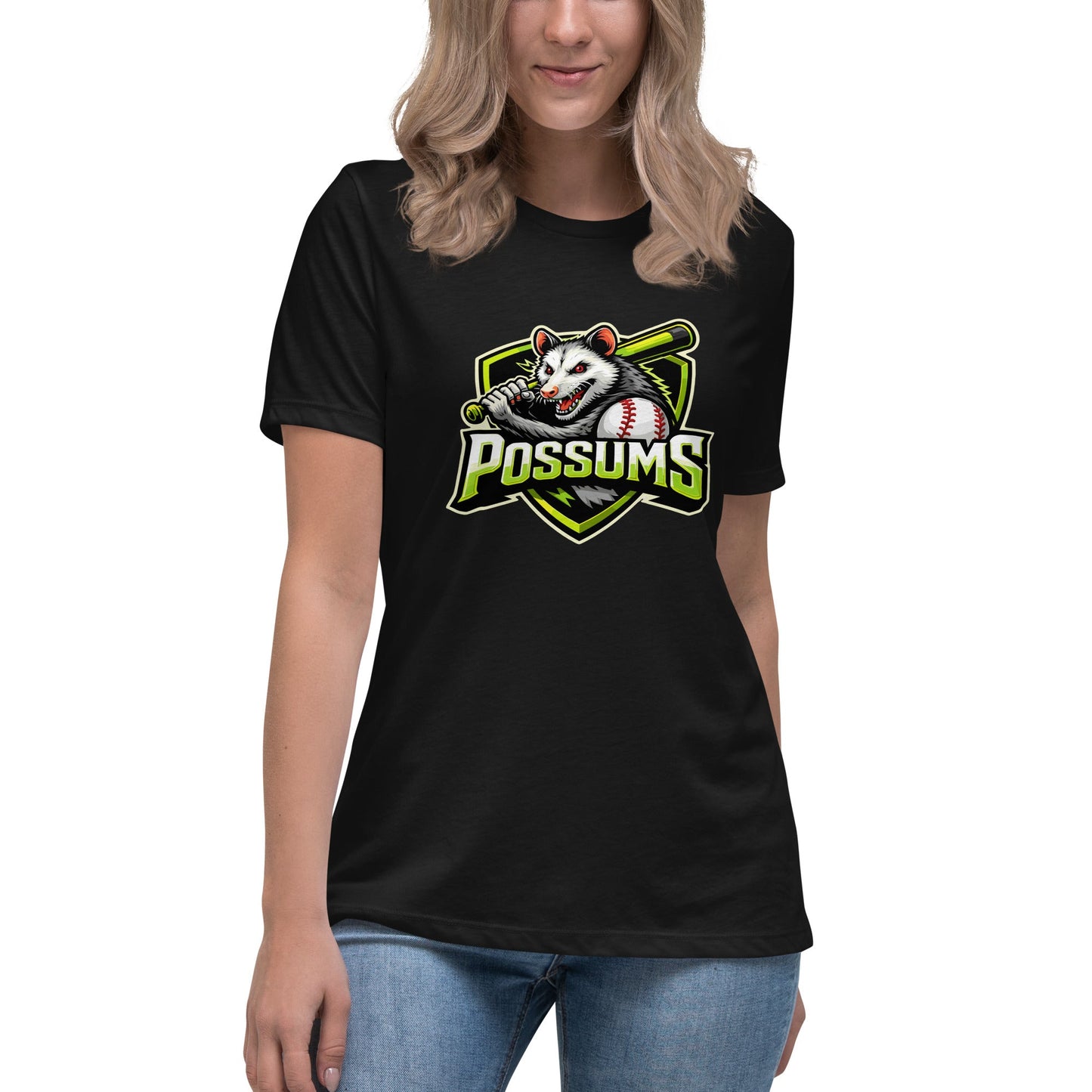 Performance | Women's Relaxed T Shirt | Possums | Mascot Logo