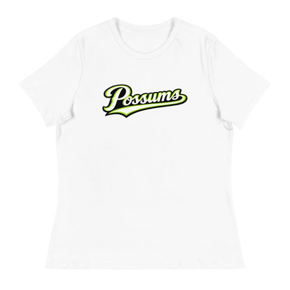 Performance | Women's Relaxed T Shirt | Possums | Script Logo