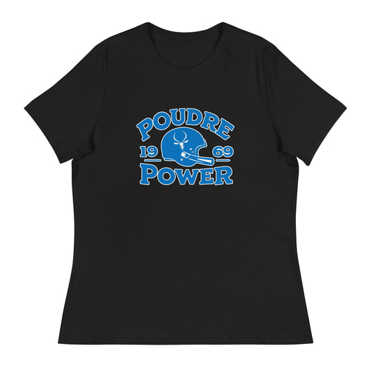 Performance | Women's Relaxed T Shirt | Poudre Football | Crest Logo