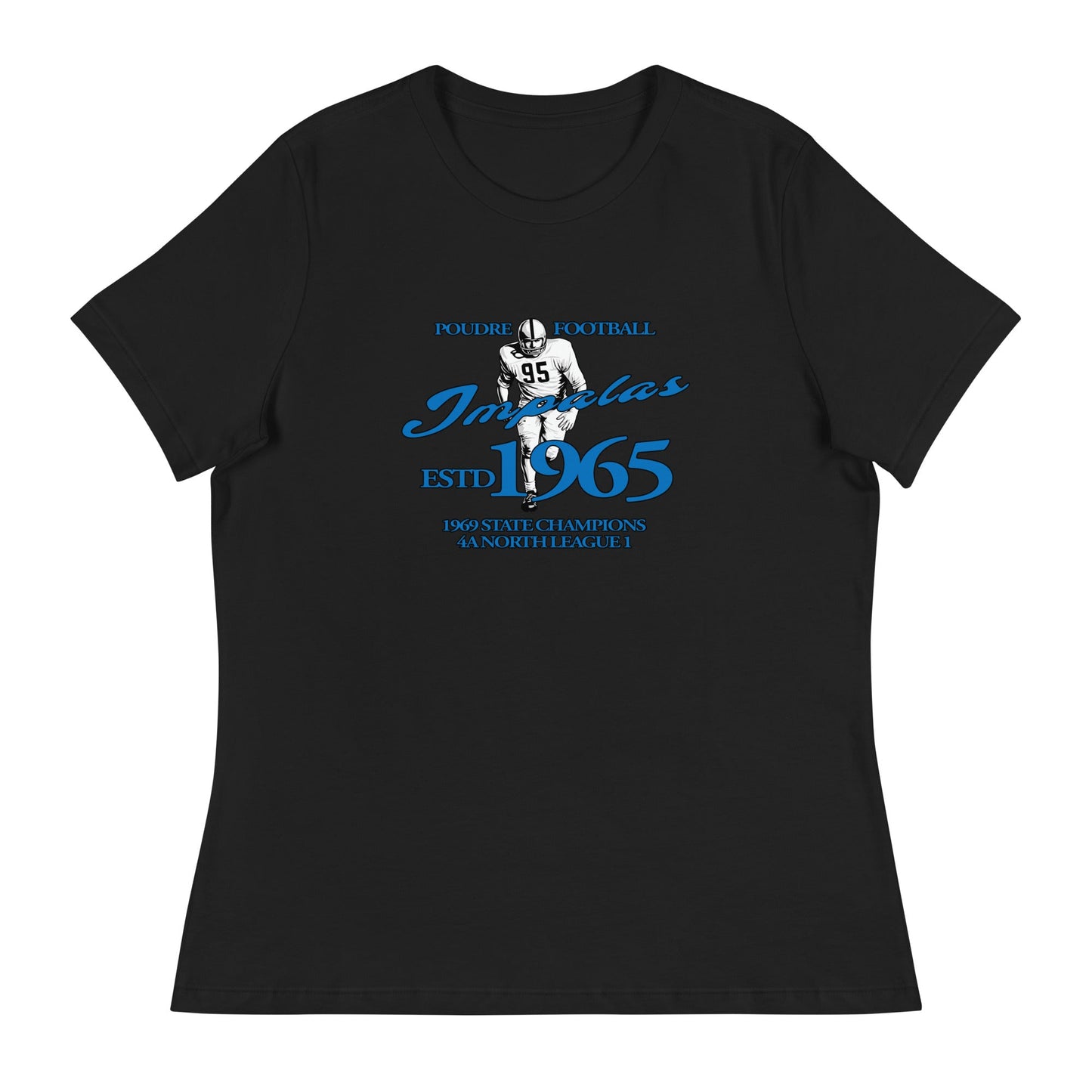 Performance | Women's Relaxed T Shirt | Poudre Football | Dynasty Athletics Logo