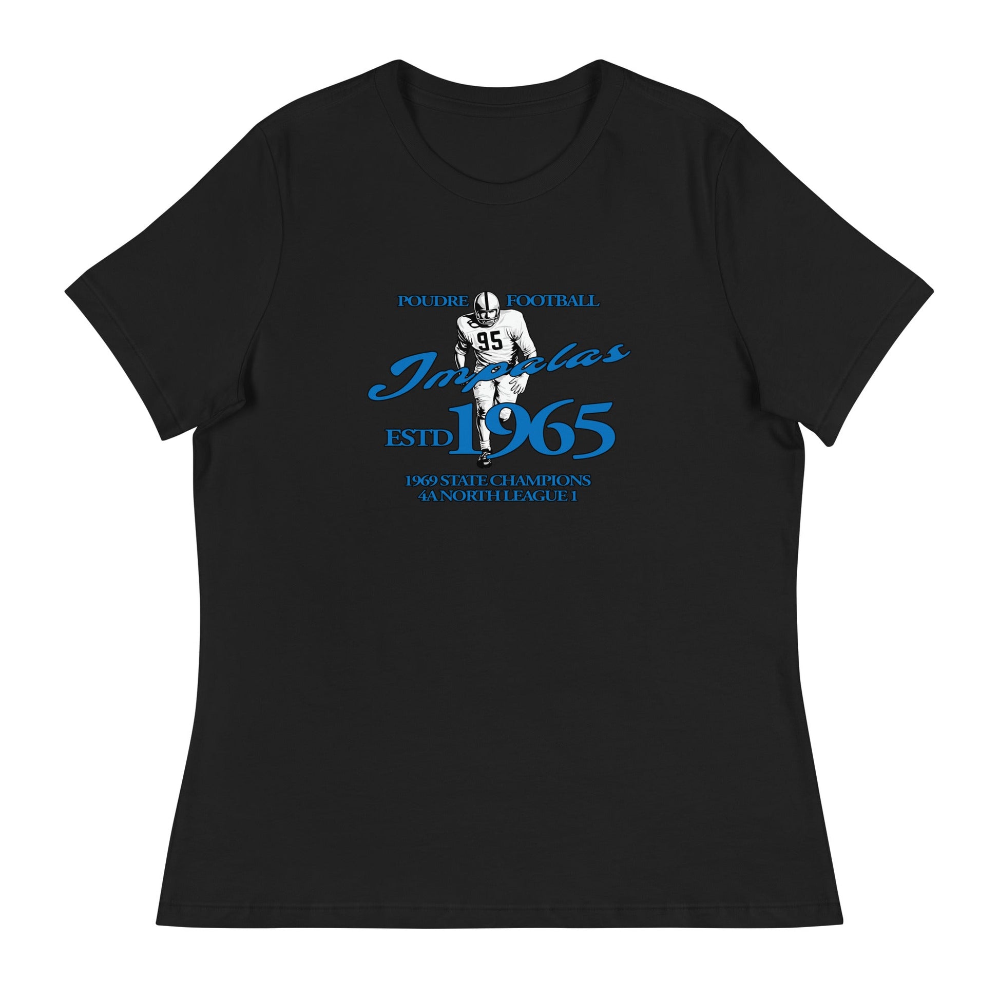 Performance | Women's Relaxed T Shirt | Poudre Football | Dynasty Athletics Logo