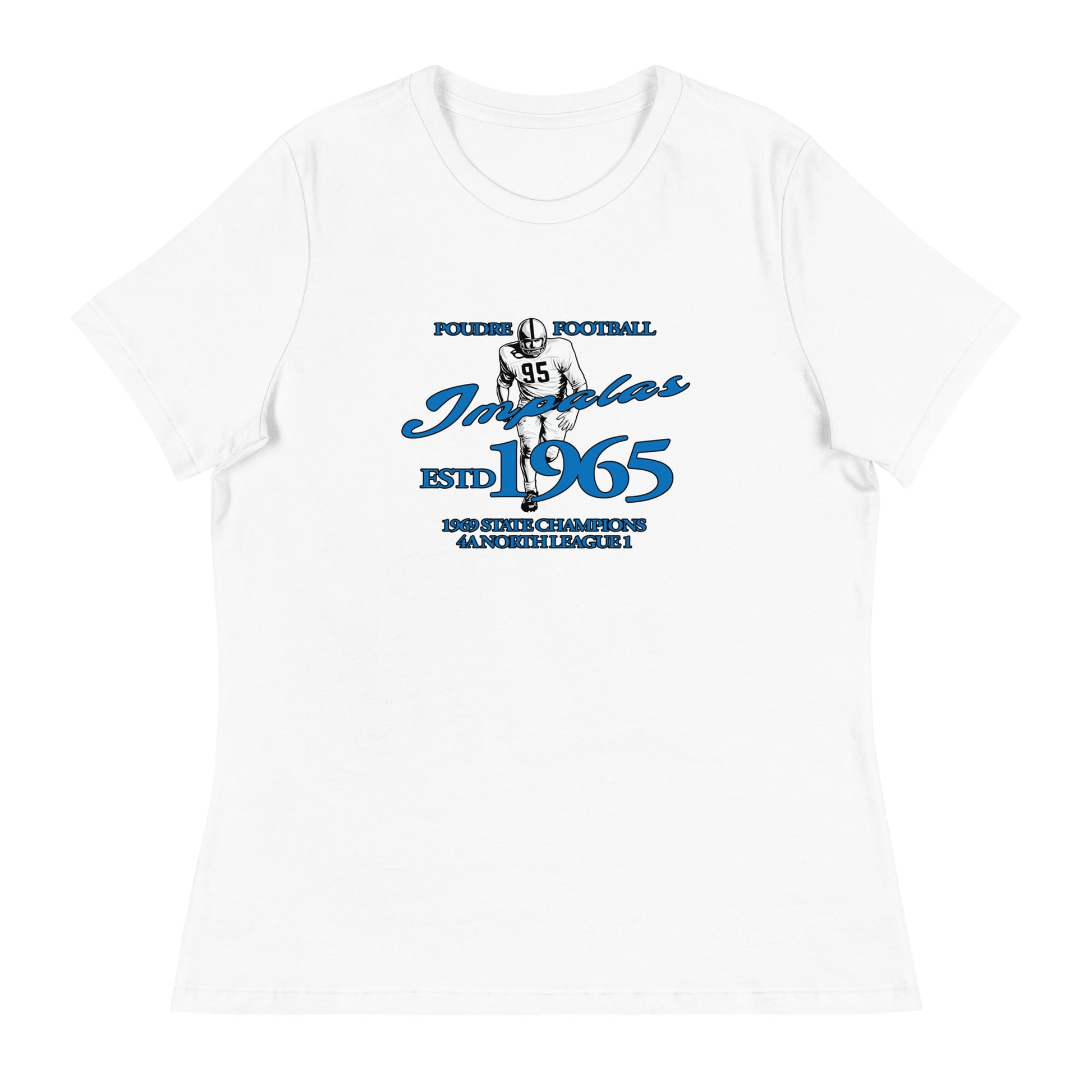 Performance | Women's Relaxed T Shirt | Poudre Football | Dynasty Athletics Logo