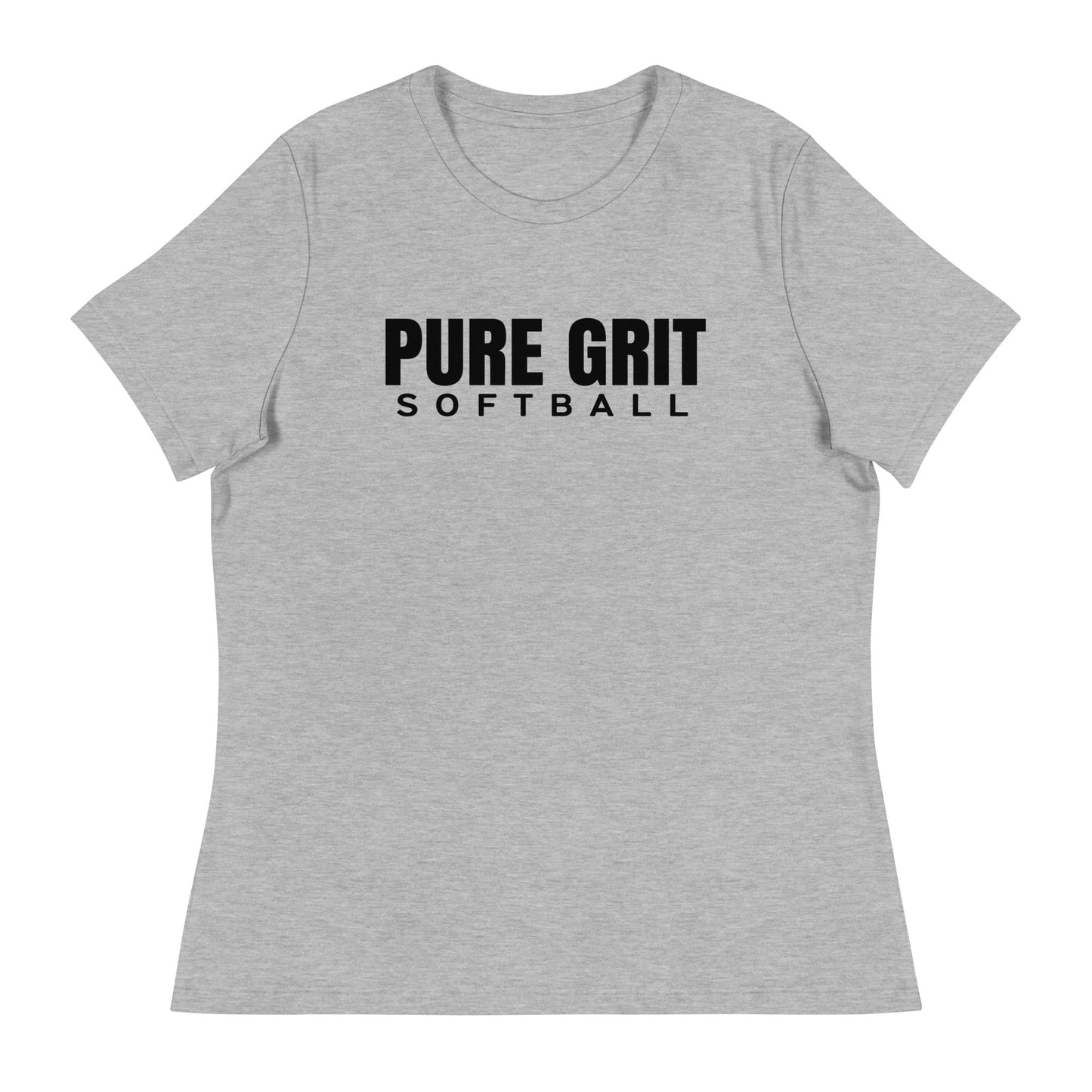 Performance | Women's Relaxed T Shirt | Pure Grit Softball | Main Logo