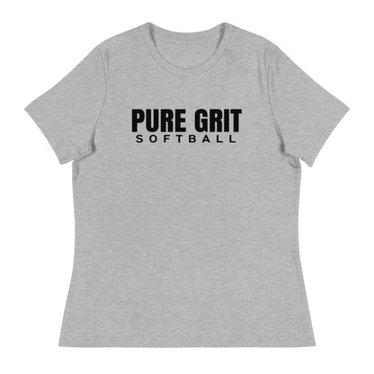 Performance | Women's Relaxed T Shirt | Pure Grit Softball | Main Logo