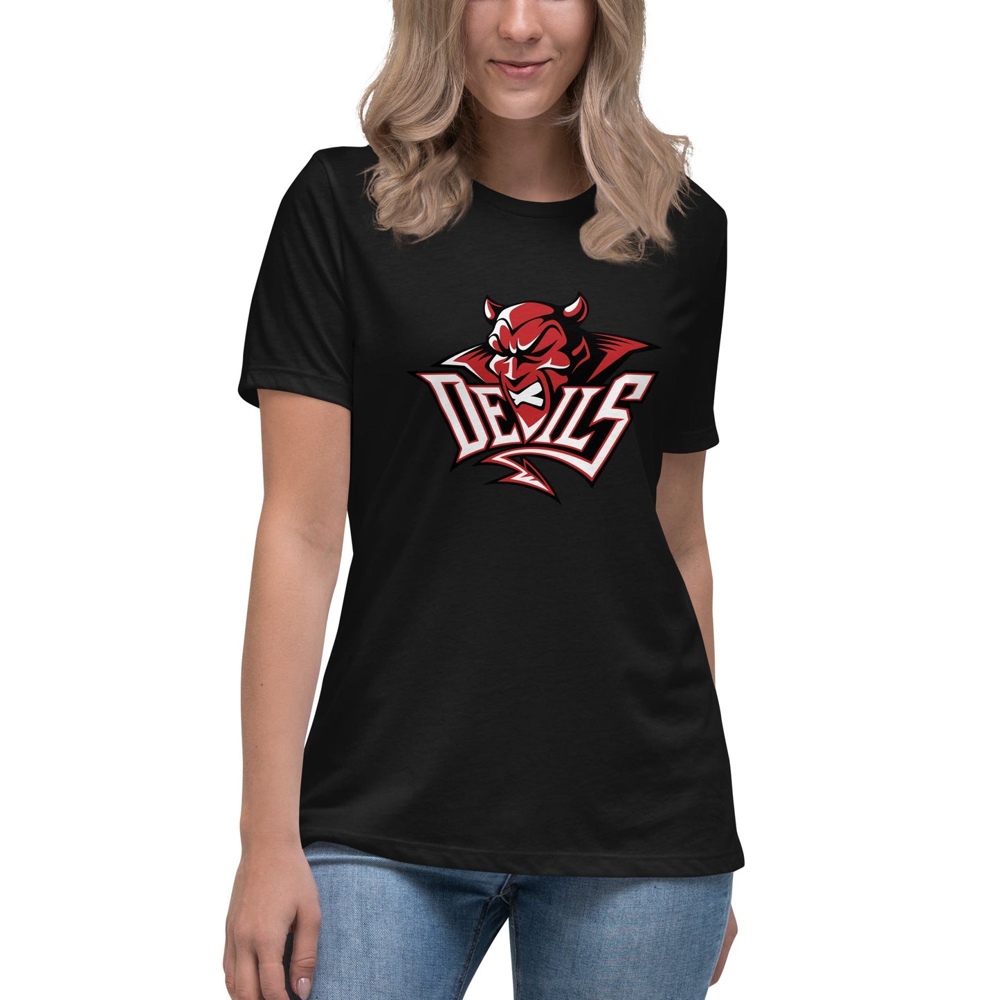 Performance | Women's Relaxed T Shirt | Red Springs Track and Field | Mascot Logo