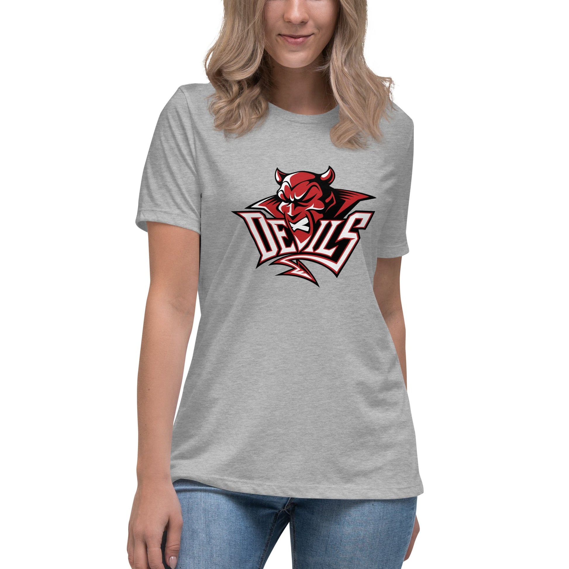 Performance | Women's Relaxed T Shirt | Red Springs Track and Field | Mascot Logo