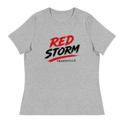 Performance | Women's Relaxed T Shirt | Red Storm | Modern Script Logo