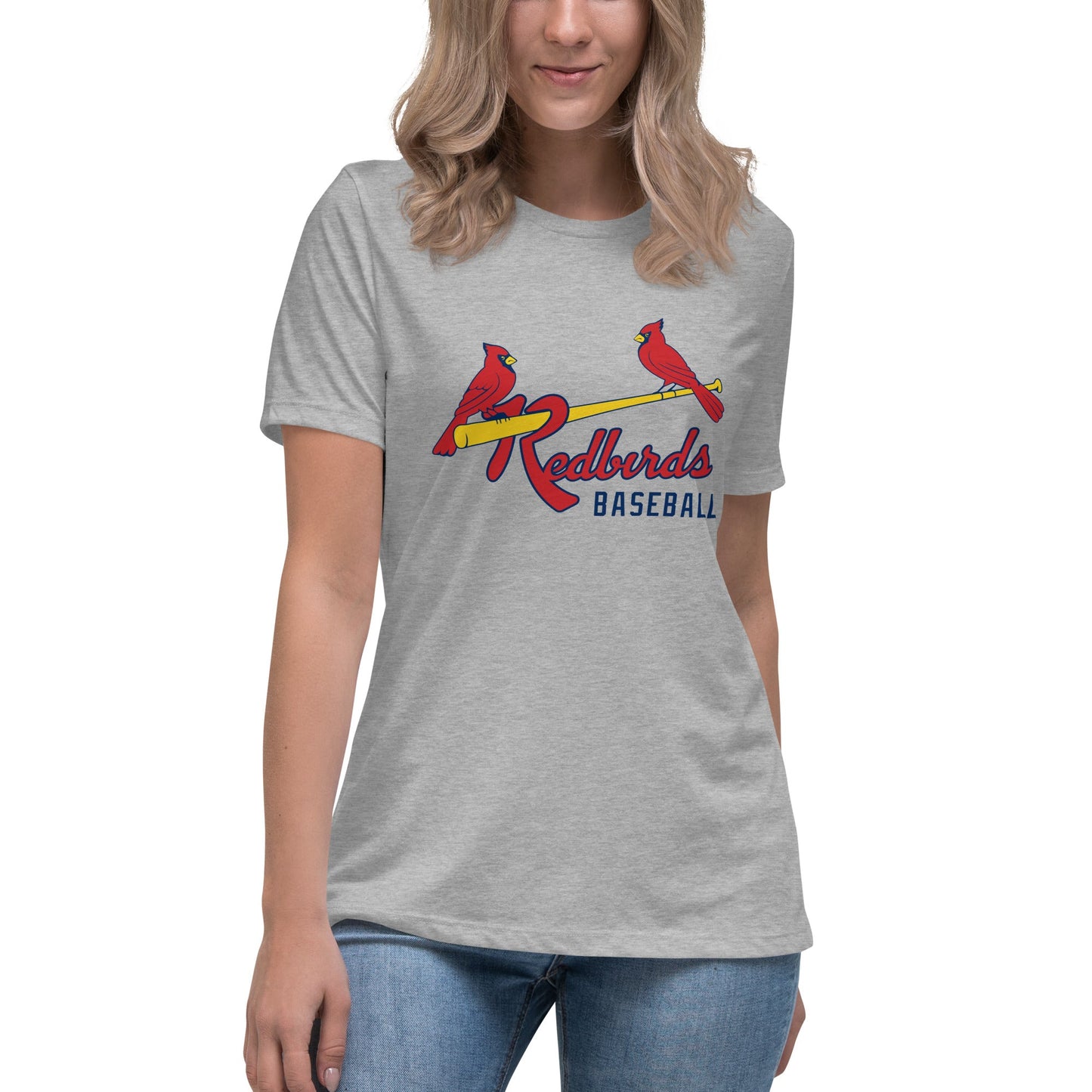 Performance | Women's Relaxed T Shirt | Redbirds | Redbirds Logo