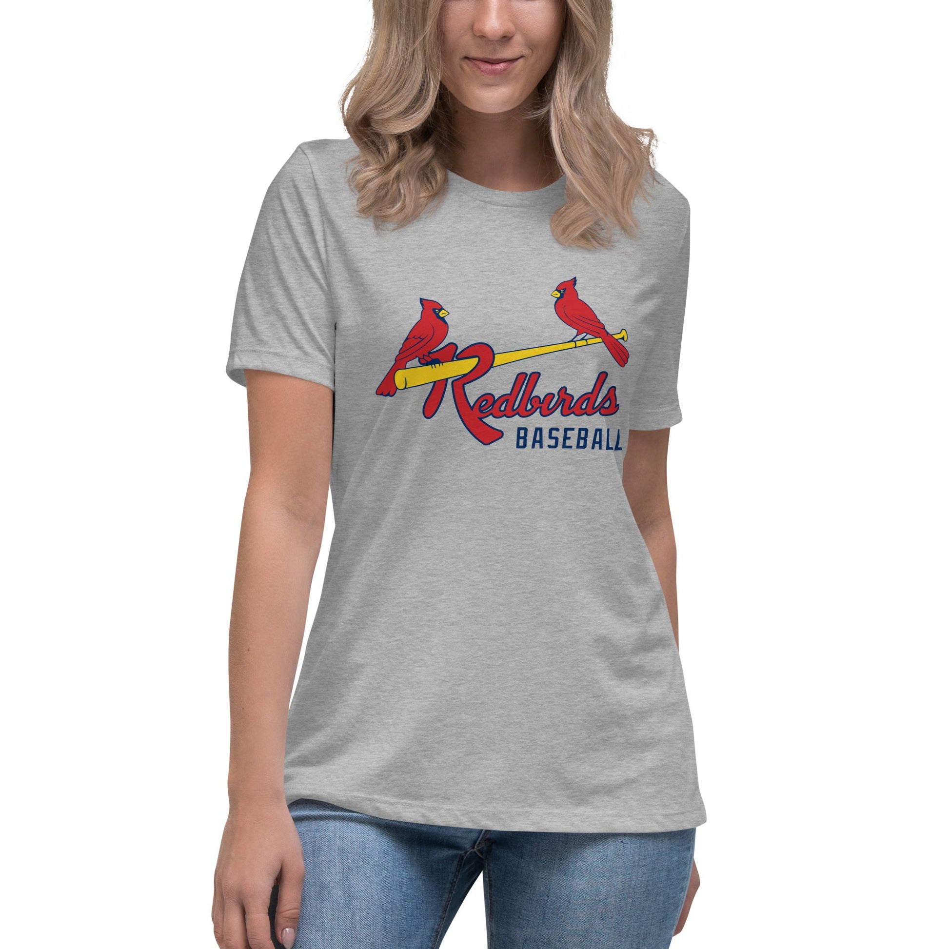 Performance | Women's Relaxed T Shirt | Redbirds | Redbirds Logo
