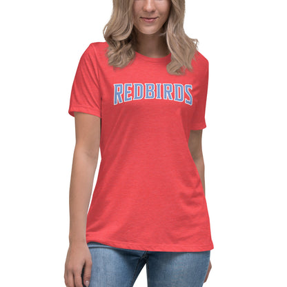 Performance | Women's Relaxed T Shirt | Redbirds | Script Logo