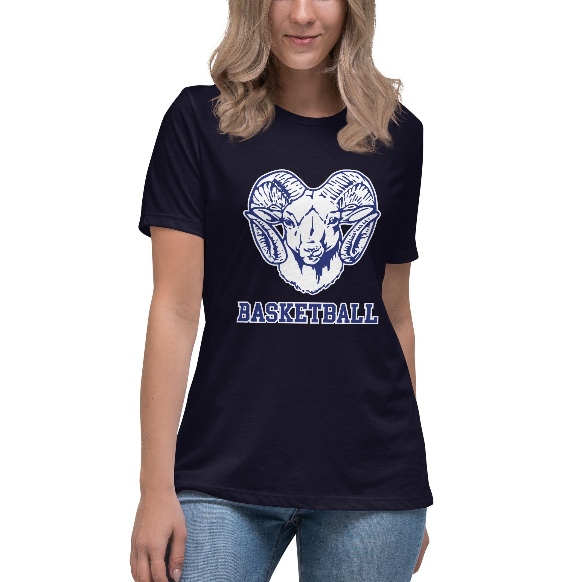 Performance | Women's Relaxed T Shirt | Rensselaer Rams | Basketball Logo
