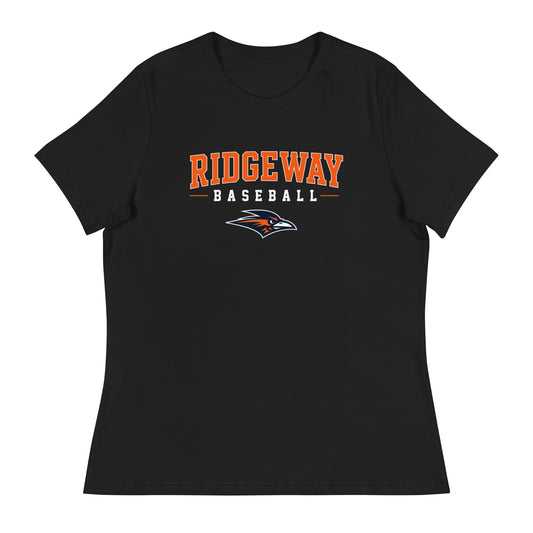 Performance | Women's Relaxed T Shirt | Ridgeway High School Baseball | Emblem Logo