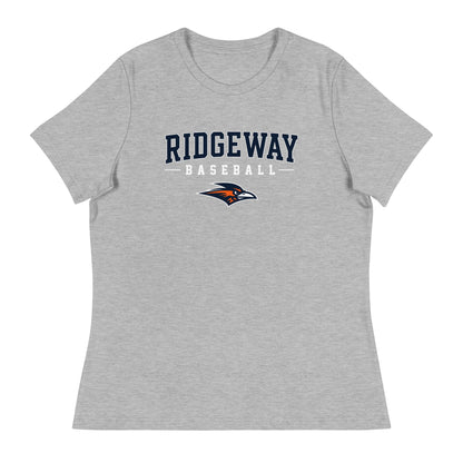Performance | Women's Relaxed T Shirt | Ridgeway High School Baseball | Modern Script Logo